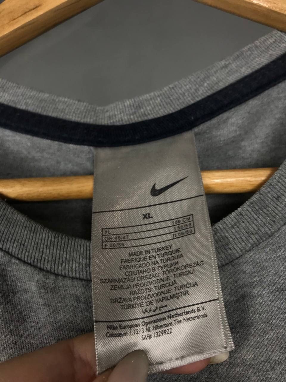 Nike × Vintage Nike Air swoosh streetwear vintage gray tee Size US XL / EU 56 / 4 - 5 Thumbnail