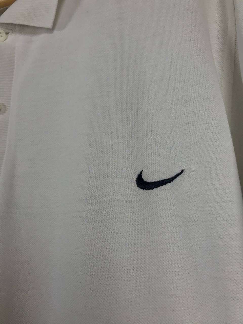 Nike × Vintage Nike swoosh streetwear vintage white polo tee Size US XXL / EU 58 / 5 - 3 Thumbnail