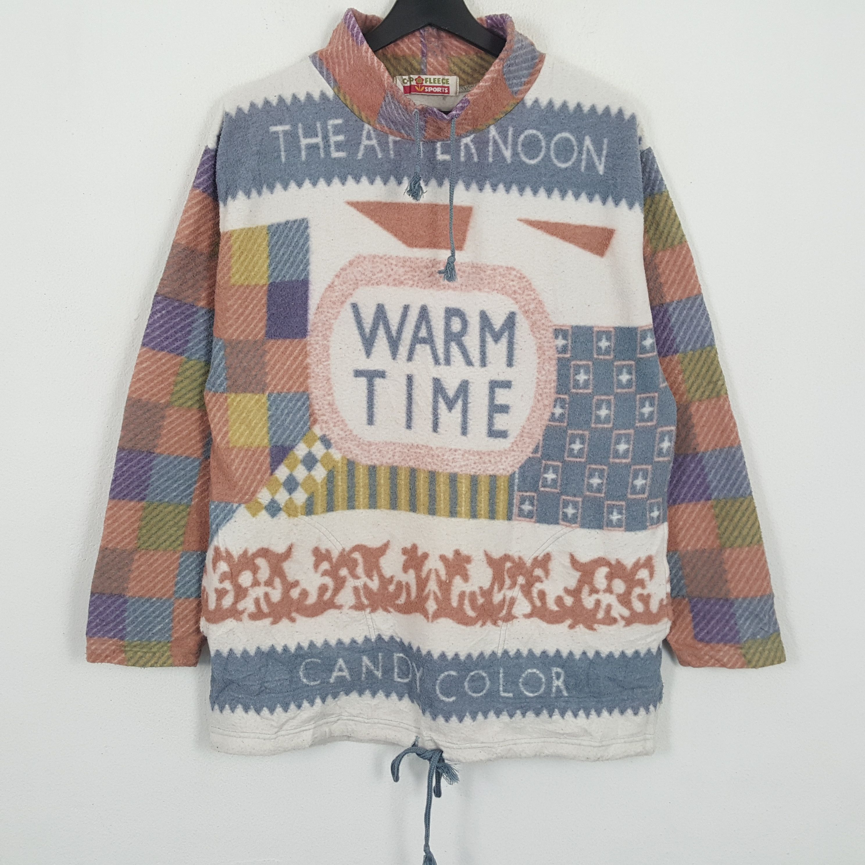 THE AFTERNOON WARM TIME Art Style Vintage Fleece Sweaters