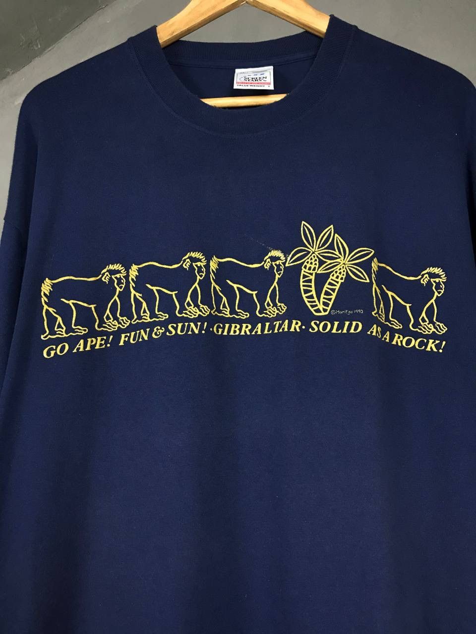 Vintage American vintage 1992 Animal monkey tee Size US XL / EU 56 / 4 - 5 Thumbnail