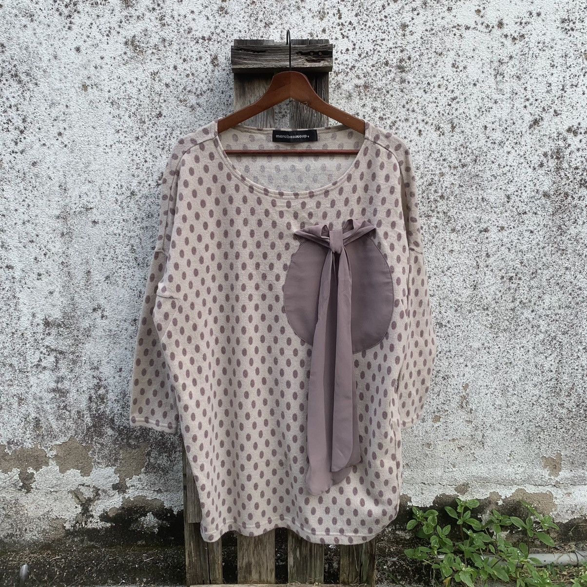 Issey Miyake × mercibeaucoup 🔥STEALS🔥MERCIBEAUCOUP POLKADOT PATTERN ISSEY MIYAKE BLOUSE Size L / US 10 / IT 46 - 1 Thumbnail