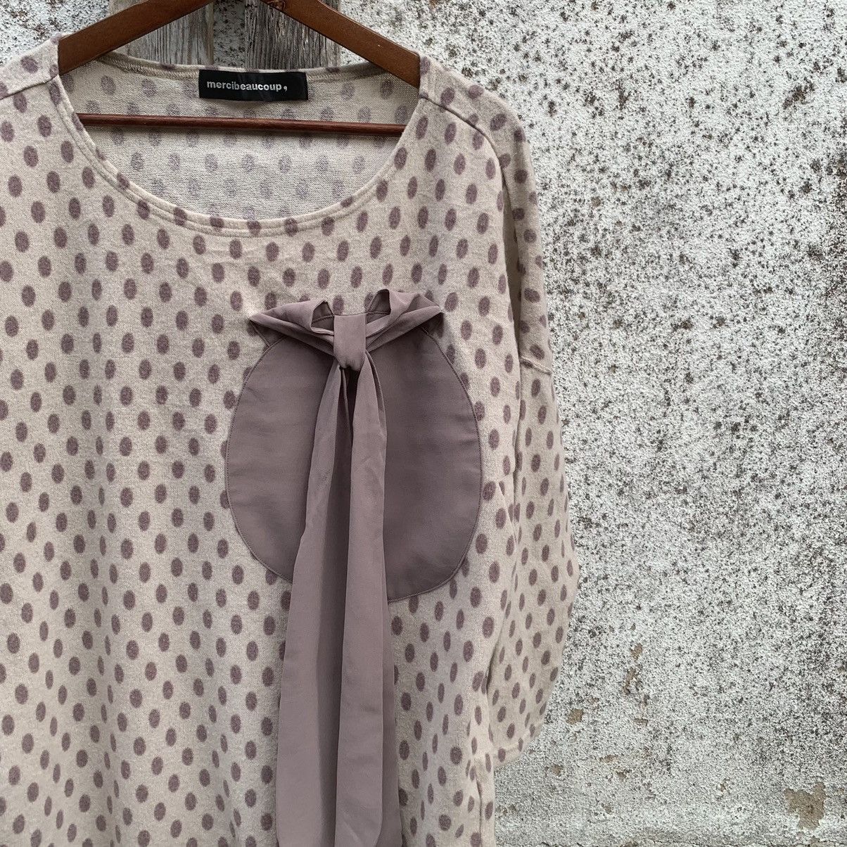 Issey Miyake × mercibeaucoup 🔥STEALS🔥MERCIBEAUCOUP POLKADOT PATTERN ISSEY MIYAKE BLOUSE Size L / US 10 / IT 46 - 3 Thumbnail