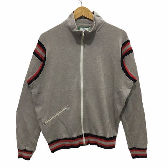 Vtg 80' WINNING WAYS USA Ringer Zip Jacket Athletic Sweater