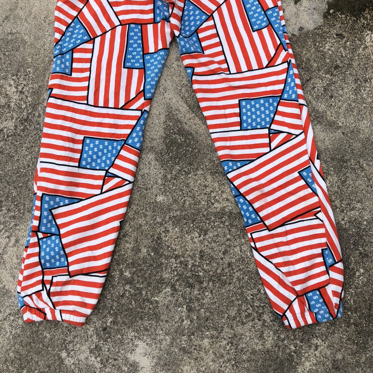 Japanese Brand × Joyrich Rare Vintage Joyrich Art USA Flag Draw String Jogger Pants Size US 34 / EU 50 - 8 Thumbnail