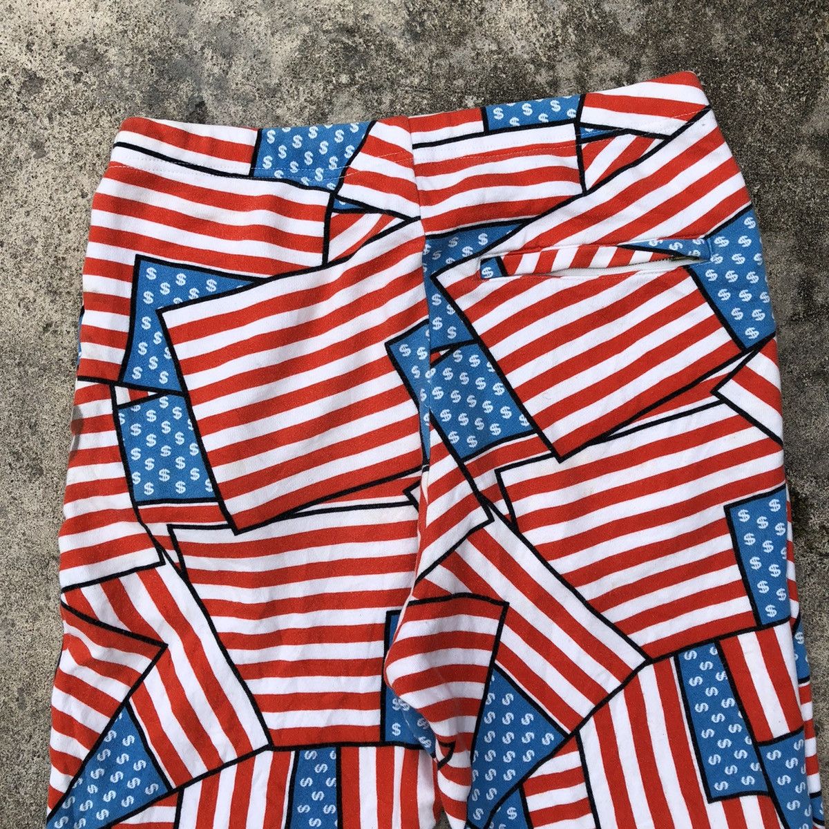 Japanese Brand × Joyrich Rare Vintage Joyrich Art USA Flag Draw String Jogger Pants Size US 34 / EU 50 - 6 Thumbnail