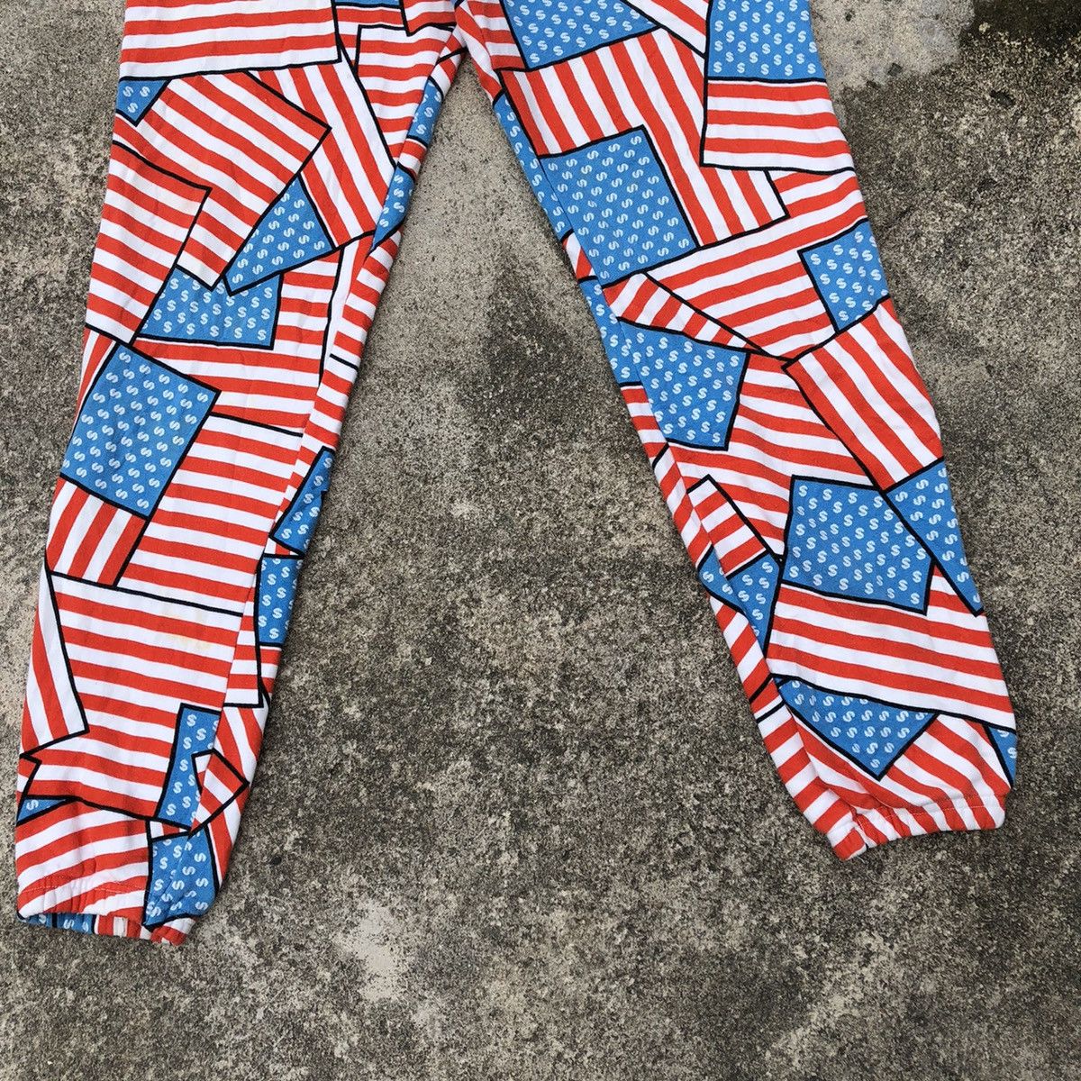 Japanese Brand × Joyrich Rare Vintage Joyrich Art USA Flag Draw String Jogger Pants Size US 34 / EU 50 - 4 Thumbnail