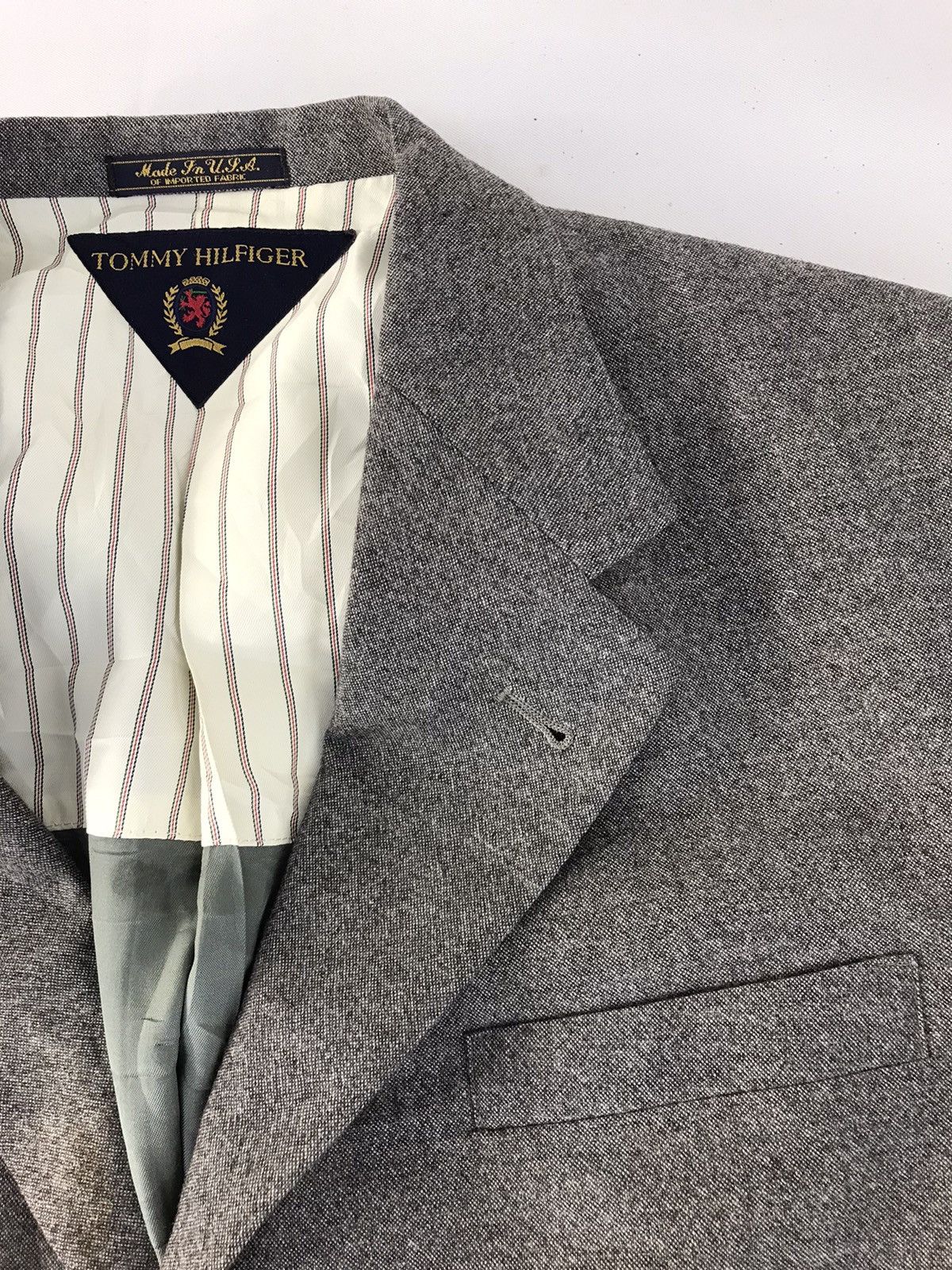 Tommy Hilfiger × Vintage Tommy Hilfiger Blazer Coat Jacket Button Designer Brand Size 44R - 4 Thumbnail