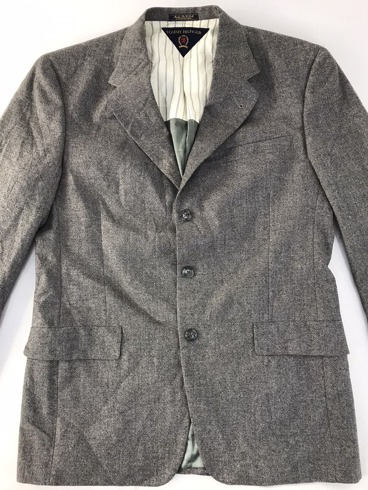 Tommy Hilfiger × Vintage Tommy Hilfiger Blazer Coat Jacket Button Designer Brand Size 44R - 3 Thumbnail