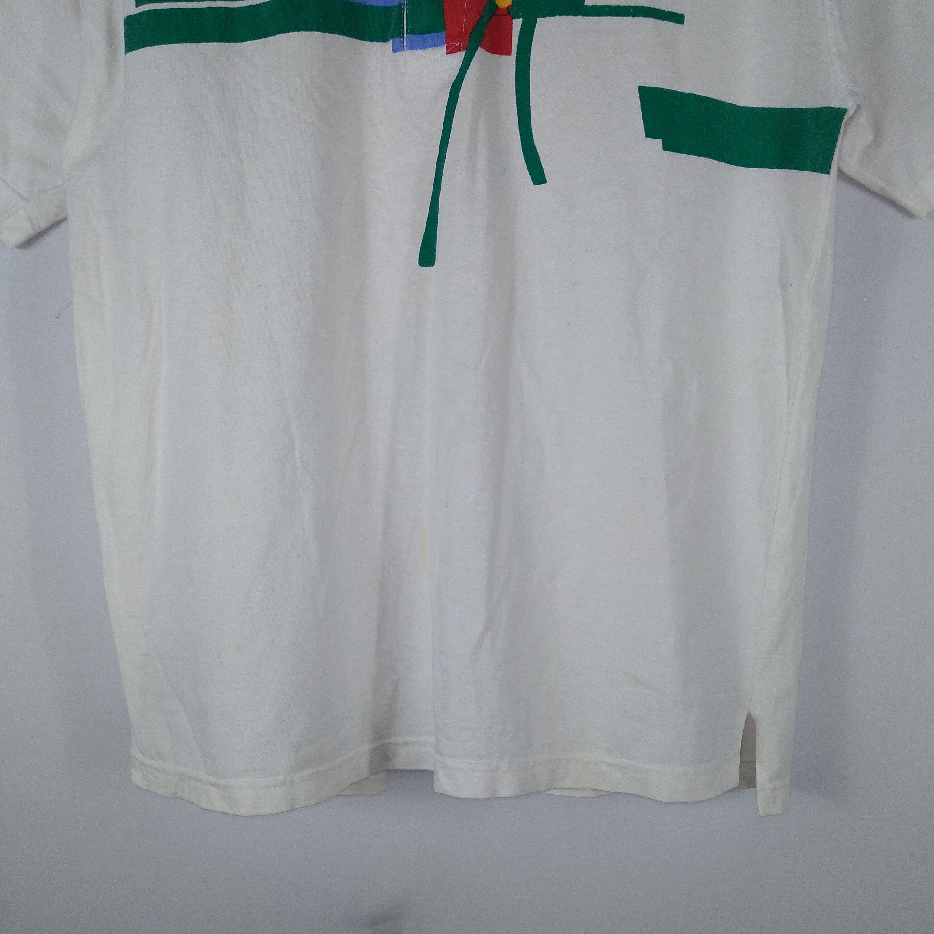 Adidas × Vintage Vintage 90s Adidas Nice Art Paint Design Polo Shirts Size US M / EU 48-50 / 2 - 3 Thumbnail