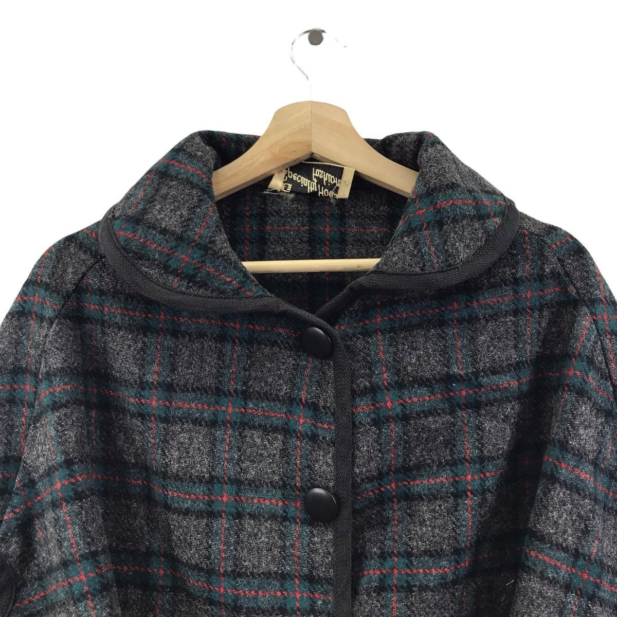 Vintage Vintage 70s SPECIALTY HOUSE FASHION Check Wool Robe Jacket Size US M / EU 48-50 / 2 - 2 Thumbnail