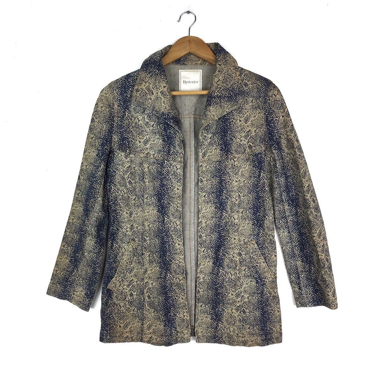 Vintage HYSTERIC GLAMOUR Snake Skin Denim Jacket Hysterics