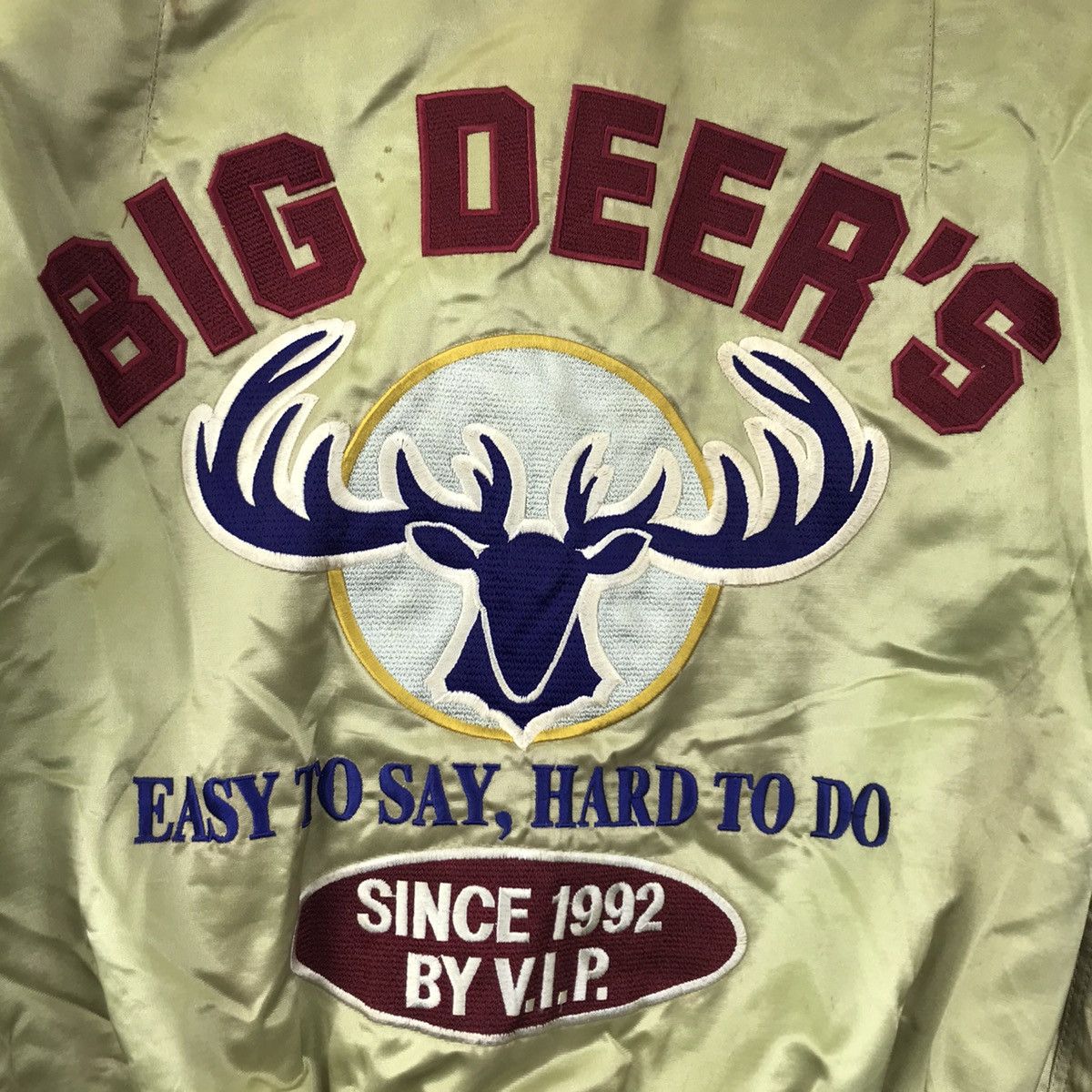 Vintage BIG DEER'S By Eightie's Co Ltd Flight Bomber Jacket Size US M / EU 48-50 / 2 - 2 Thumbnail