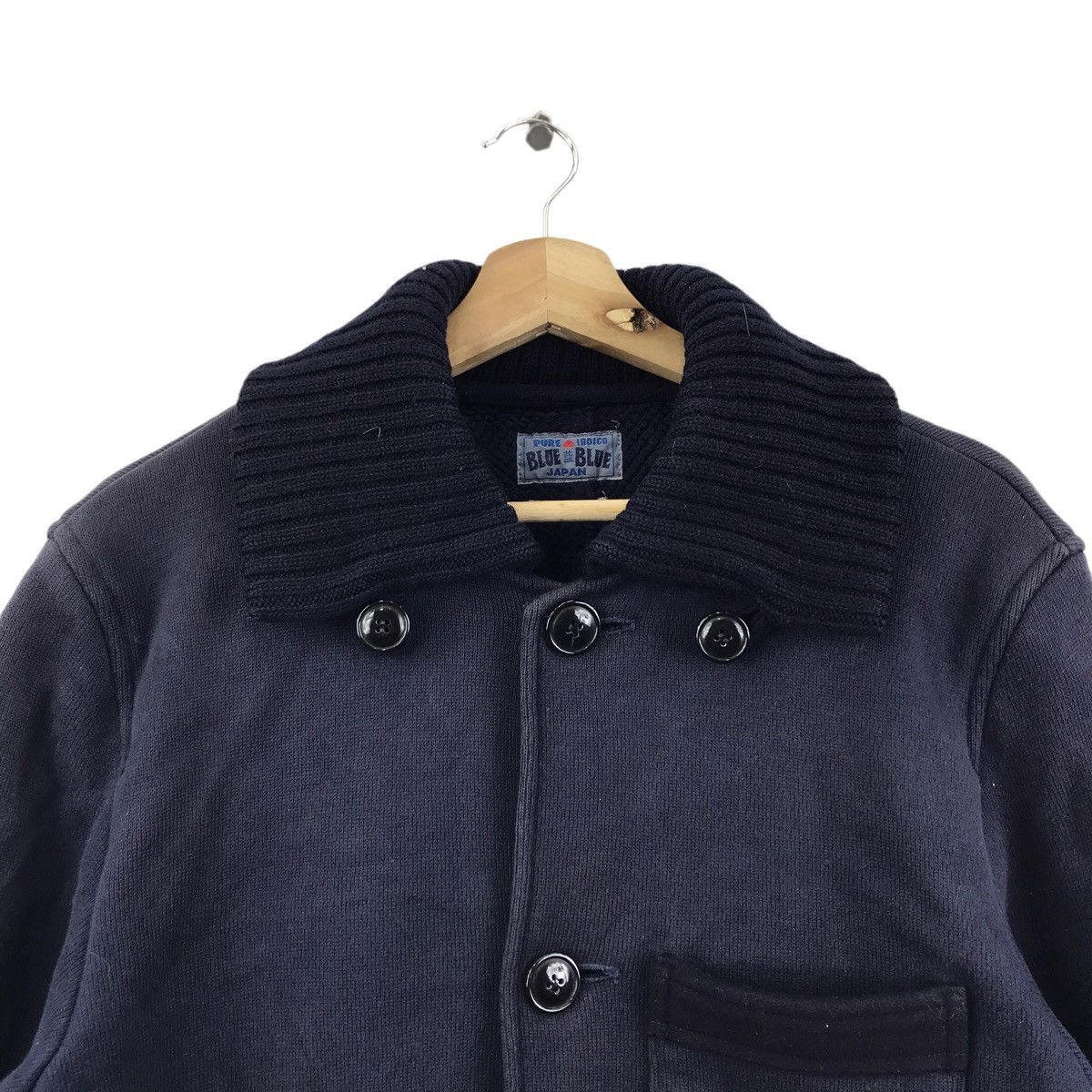Blue Blue Japan PURE INDIGO BLUE BLUE Japanese Brand Over Coat Long Jacket Size US M / EU 48-50 / 2 - 2 Thumbnail