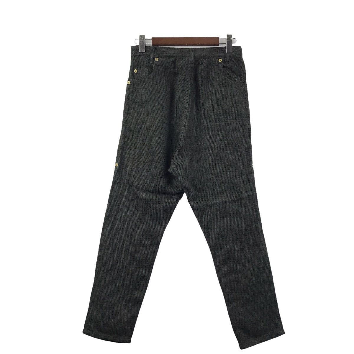 mercibeaucoup MERCIBEAUCOUP ISSEY MIYAKE Drop Crotch Green Baggy Wool Pant Size US 29 - 9 Thumbnail