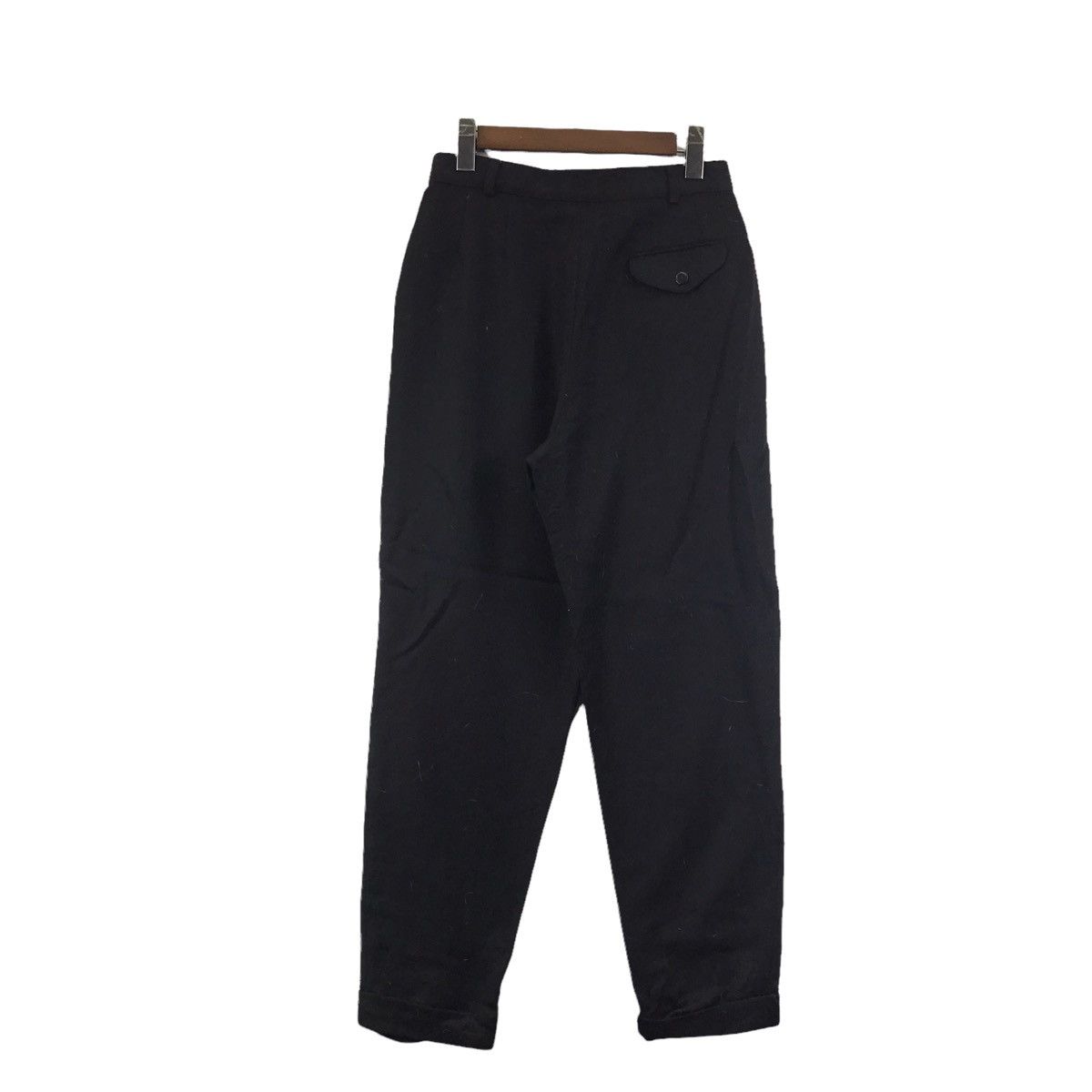 Vintage Vintage GIORGIO SANT’ ANGELO Baggy Black Wool Trousers Pant Size US 26 / EU 42 - 5 Thumbnail