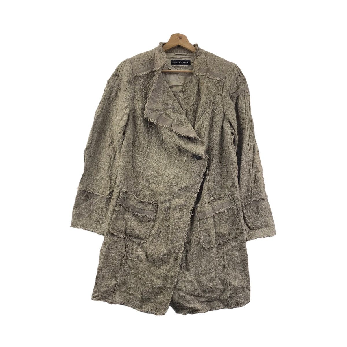 Vintage LUISA CERANO GERMANY Deconstructed Knitwear Jacket Size US S / EU 44-46 / 1 - 1 Thumbnail