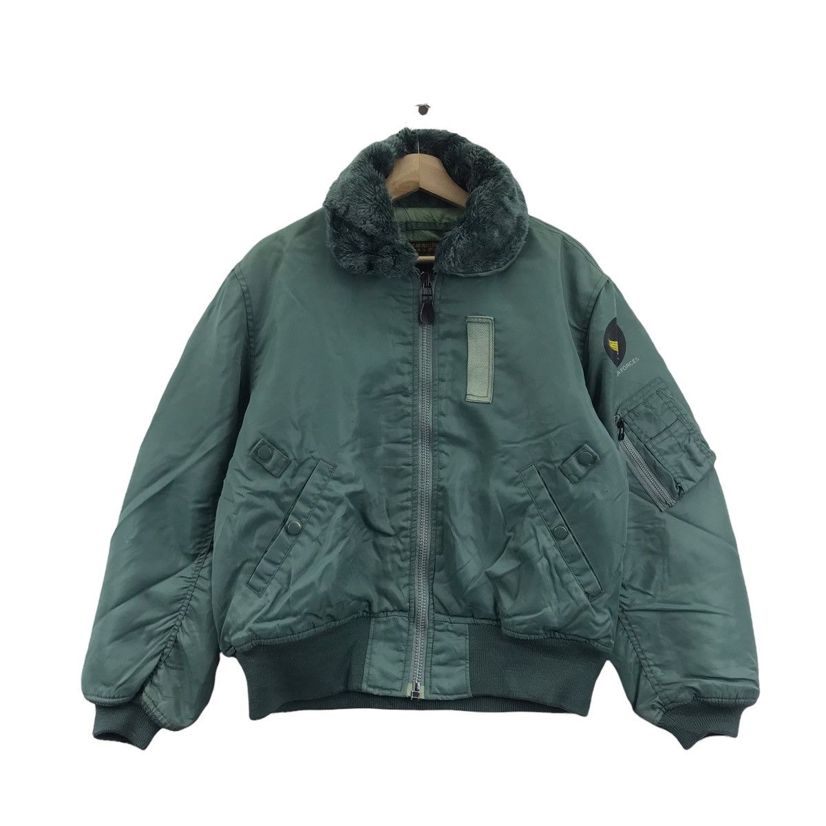 Other US AIR FORCE Flight Bomber Green Army Jacket Xenon Wool Size US M / EU 48-50 / 2 - 1 Thumbnail