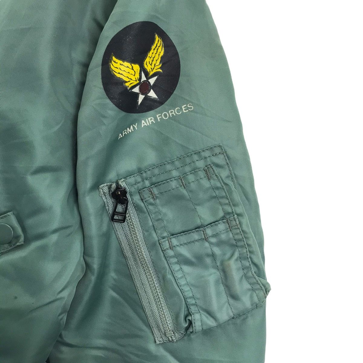 Other US AIR FORCE Flight Bomber Green Army Jacket Xenon Wool Size US M / EU 48-50 / 2 - 3 Thumbnail