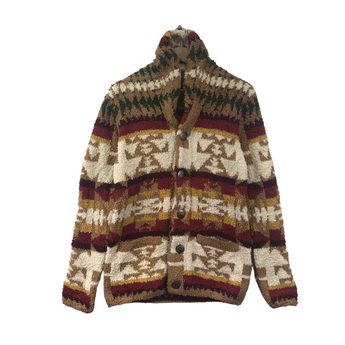 Vintage LOCAL MOTION HAWAII Surf Native Navajo Aztec Print Sweater Size US S / EU 44-46 / 1 - 1 Thumbnail