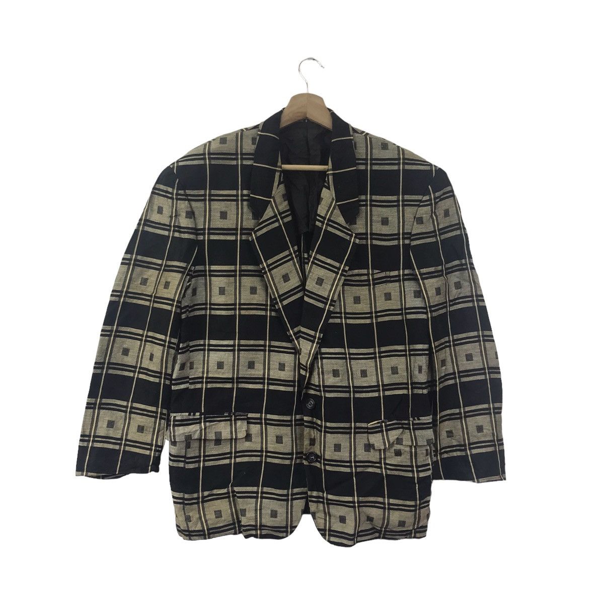 Courreges Vintage COURREGES HOMME PARIS Overprint Blazer Coat Size US M / EU 48-50 / 2 - 1 Thumbnail
