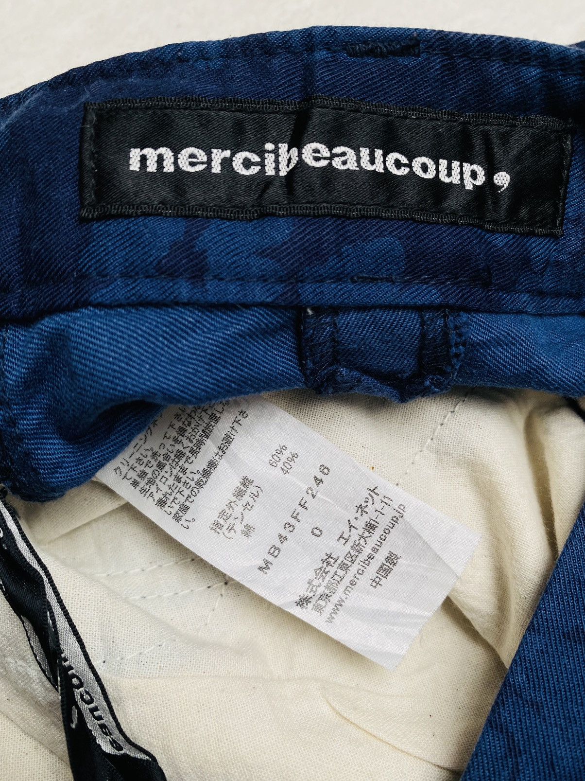 Issey Miyake Issey Miyake Mercibeaucop Indigo Reverse Drop Crotch Jeans Size US 27 - 6 Thumbnail