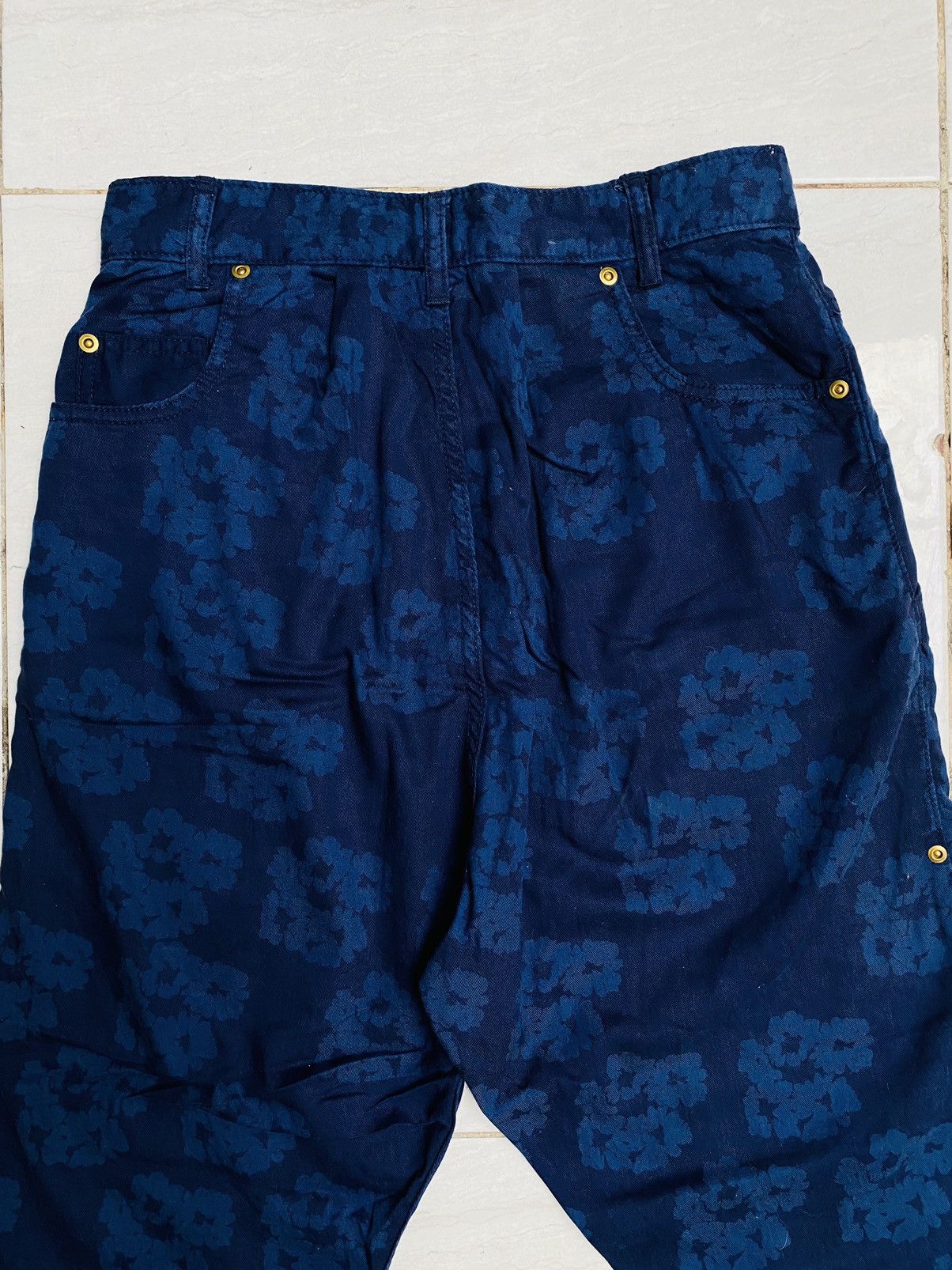 Issey Miyake Issey Miyake Mercibeaucop Indigo Reverse Drop Crotch Jeans Size US 27 - 4 Thumbnail