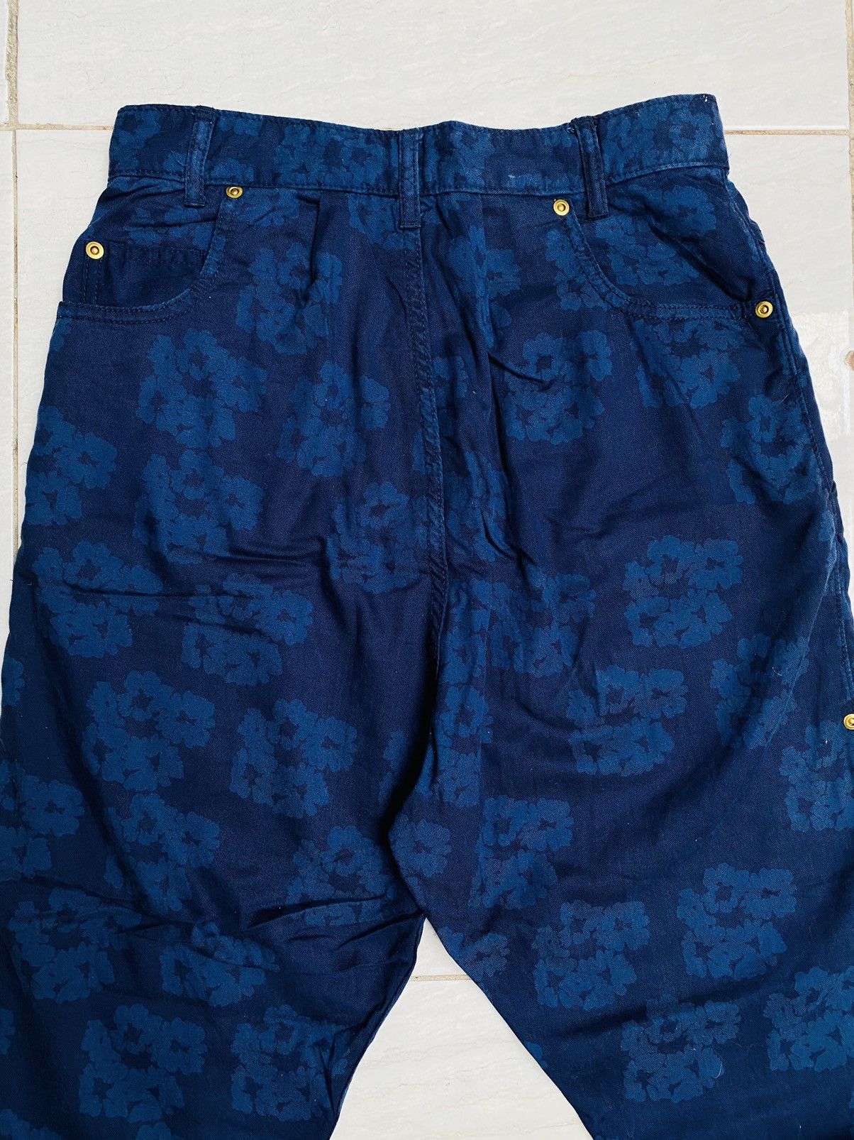 Issey Miyake Issey Miyake Mercibeaucop Indigo Reverse Drop Crotch Jeans Size US 27 - 5 Thumbnail