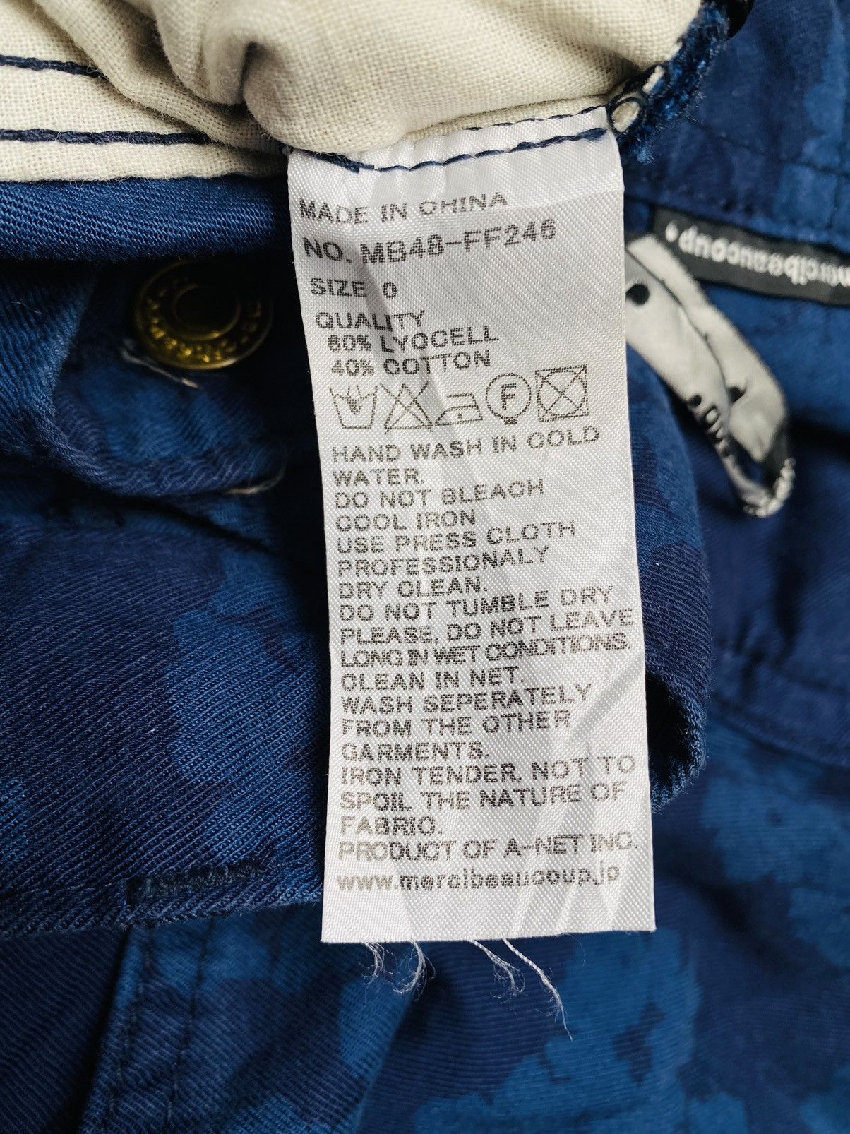 Issey Miyake Issey Miyake Mercibeaucop Indigo Reverse Drop Crotch Jeans Size US 27 - 7 Thumbnail