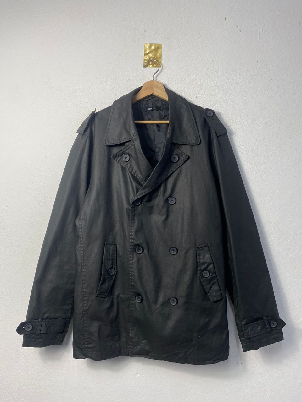 Archive Net Men Black Jacket Double Breasted
