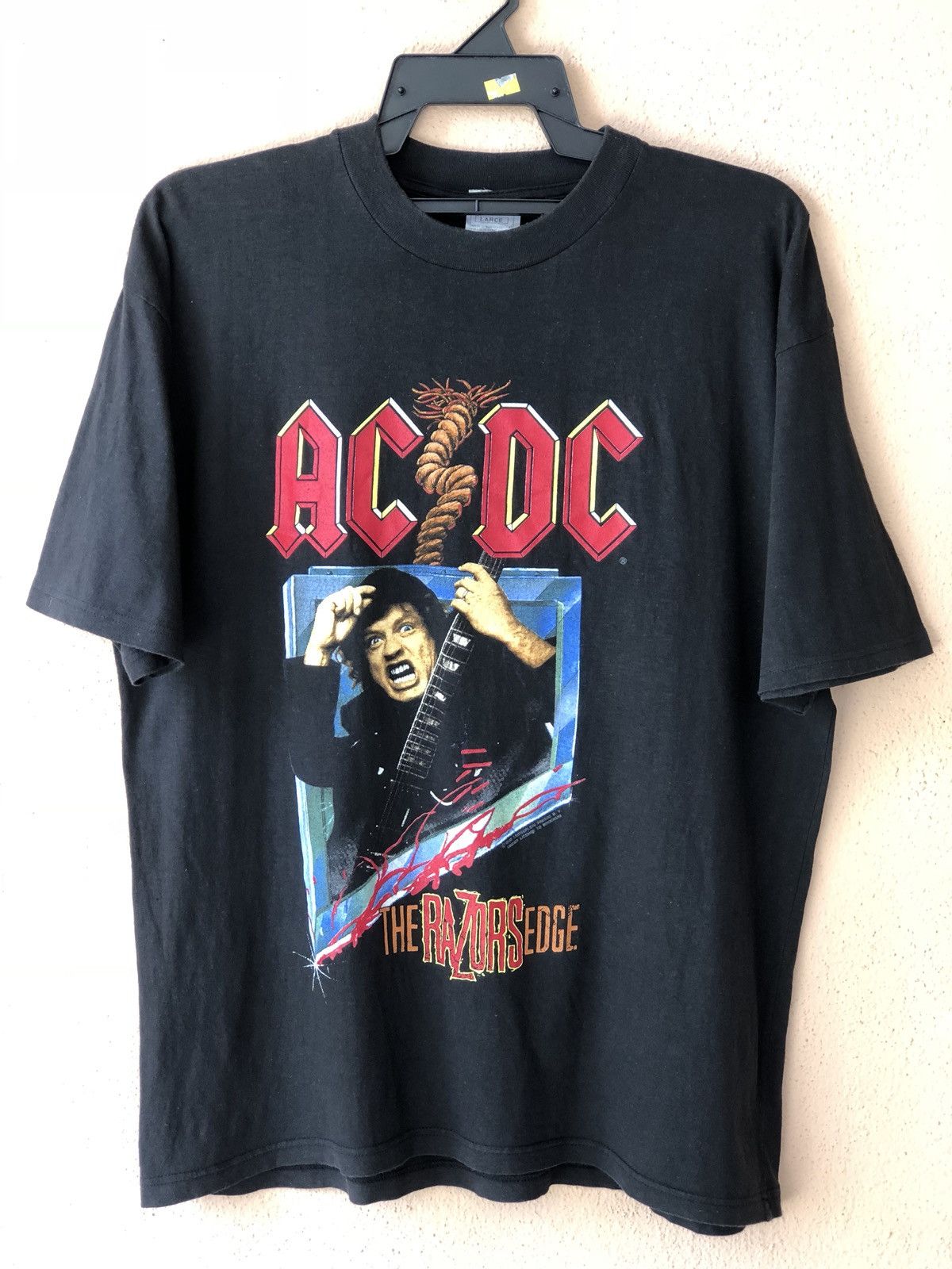AC/DC × Band Tees × Vintage Vintage 90s AC/DC The Razors Edge Album ...