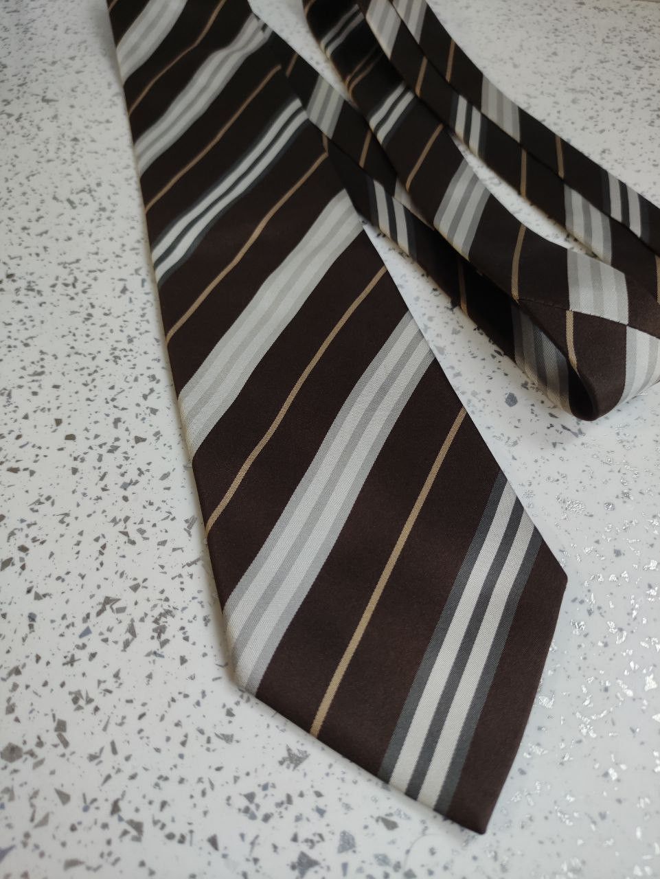 Burberry × Designer Burberry Striped Silk Tie Size ONE SIZE - 6 Thumbnail