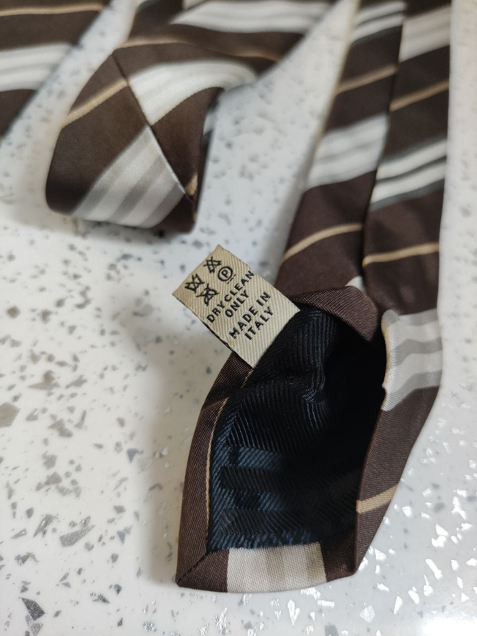 Burberry × Designer Burberry Striped Silk Tie Size ONE SIZE - 10 Thumbnail