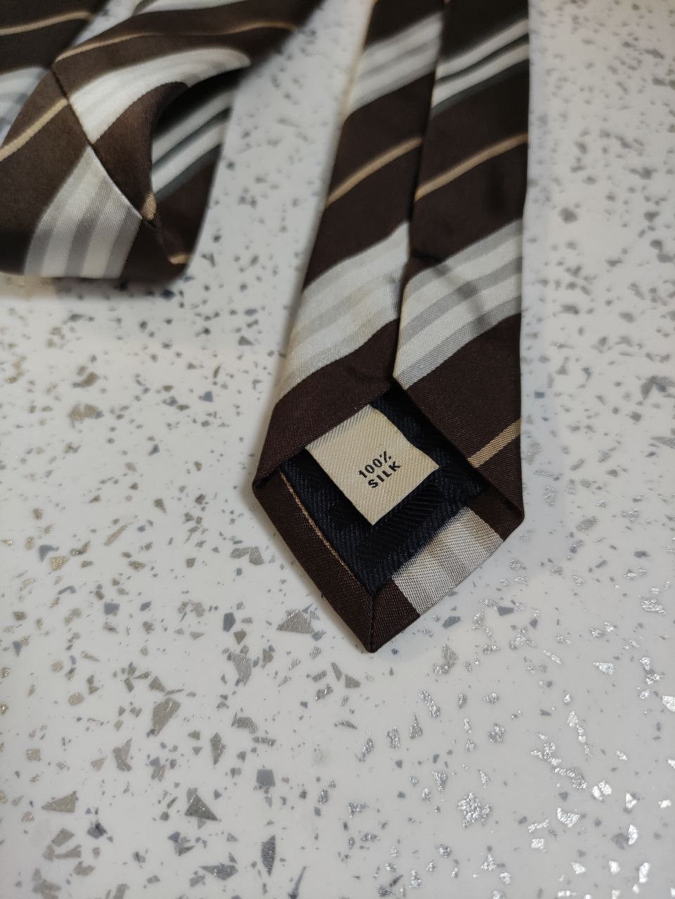 Burberry × Designer Burberry Striped Silk Tie Size ONE SIZE - 9 Thumbnail