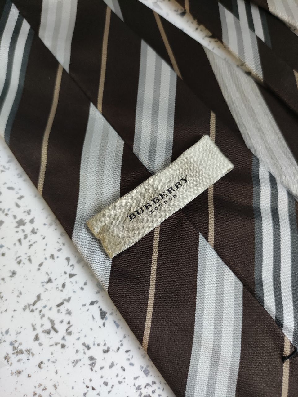 Burberry × Designer Burberry Striped Silk Tie Size ONE SIZE - 8 Thumbnail