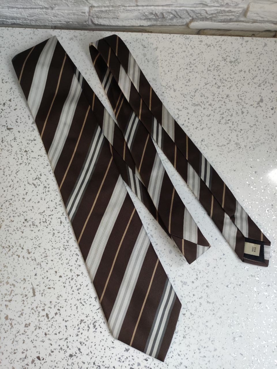 Burberry × Designer Burberry Striped Silk Tie Size ONE SIZE - 5 Thumbnail