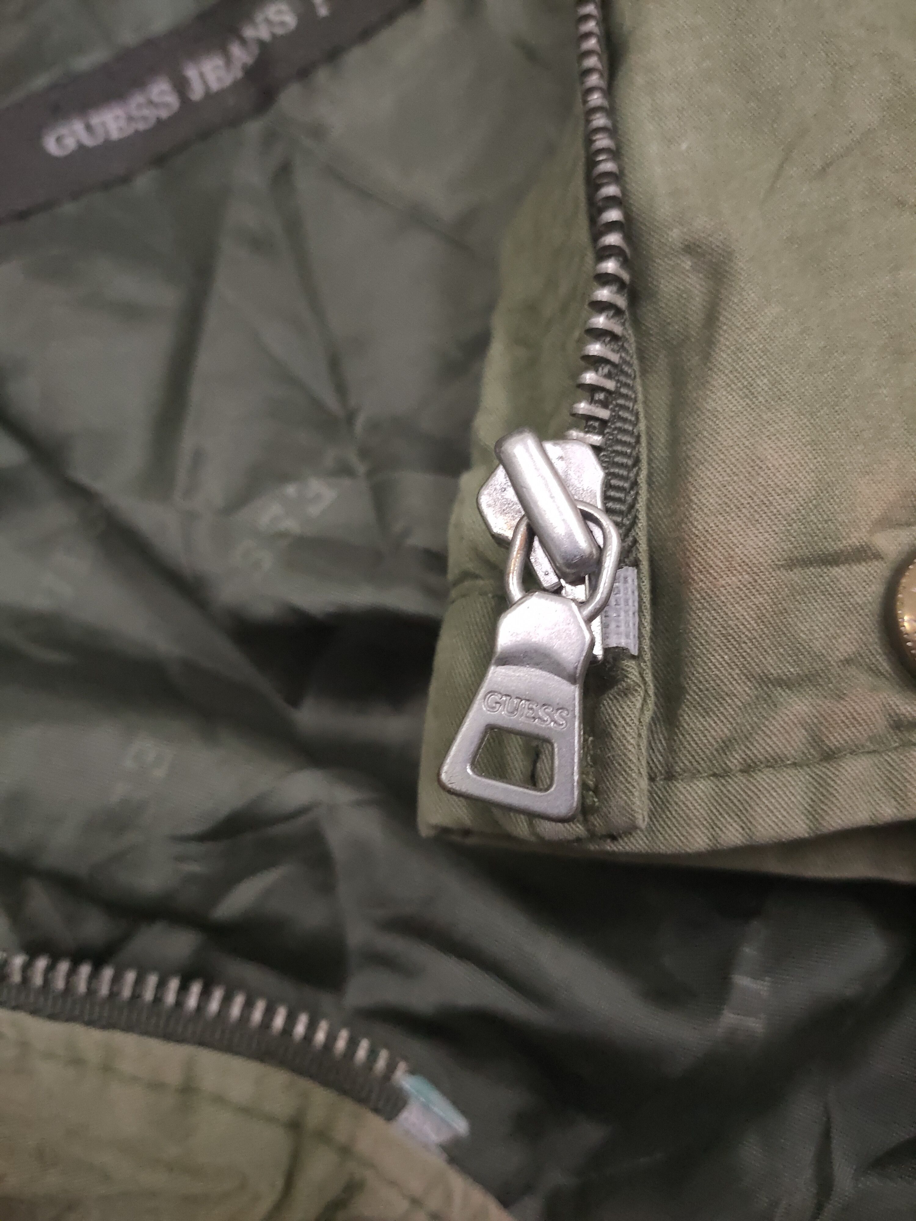 Guess × Vintage Guess vintage army green parka zipper jacket nice🔥 Size US S / EU 44-46 / 1 - 5 Thumbnail