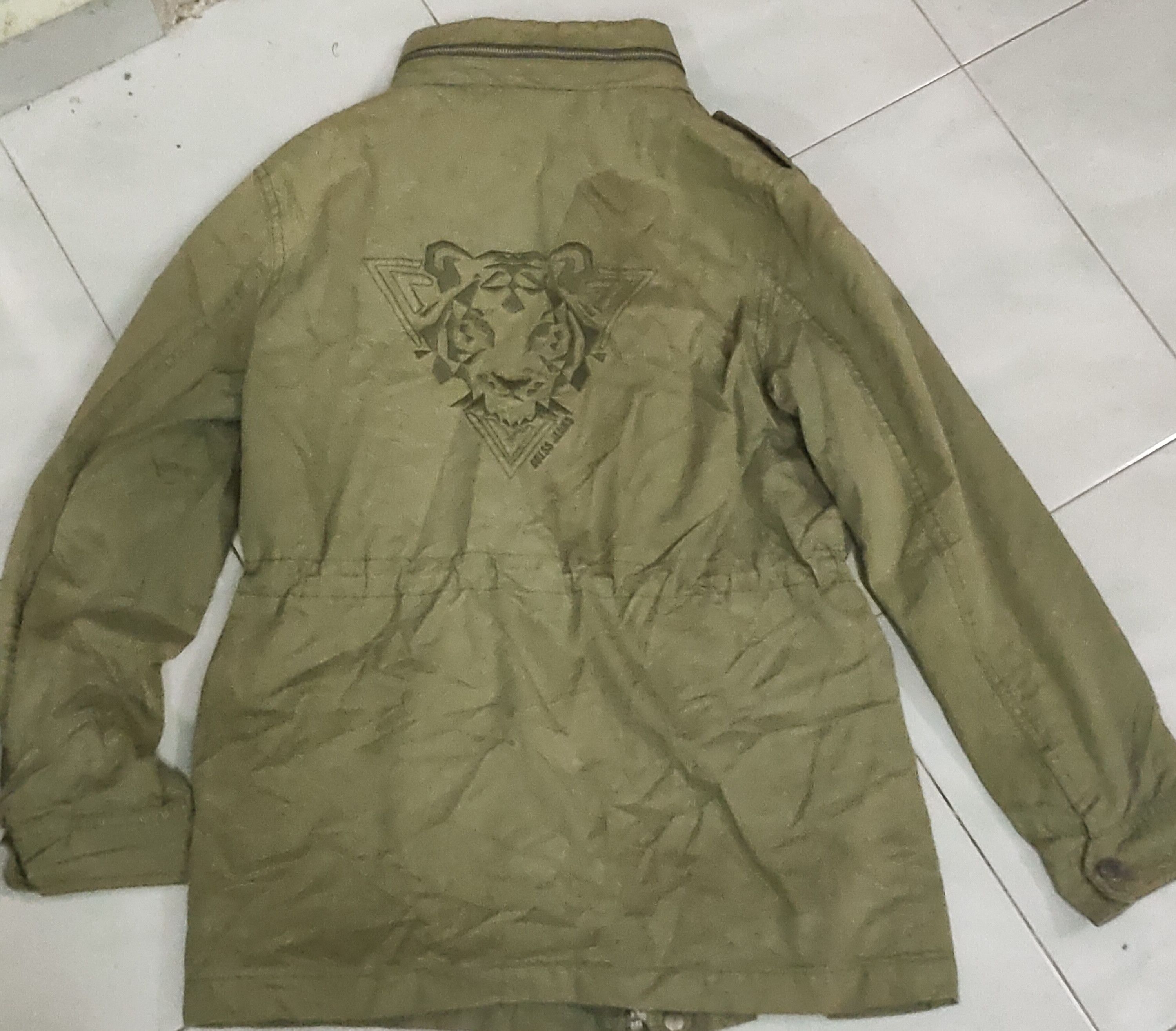 Guess × Vintage Guess vintage army green parka zipper jacket nice🔥 Size US S / EU 44-46 / 1 - 2 Thumbnail