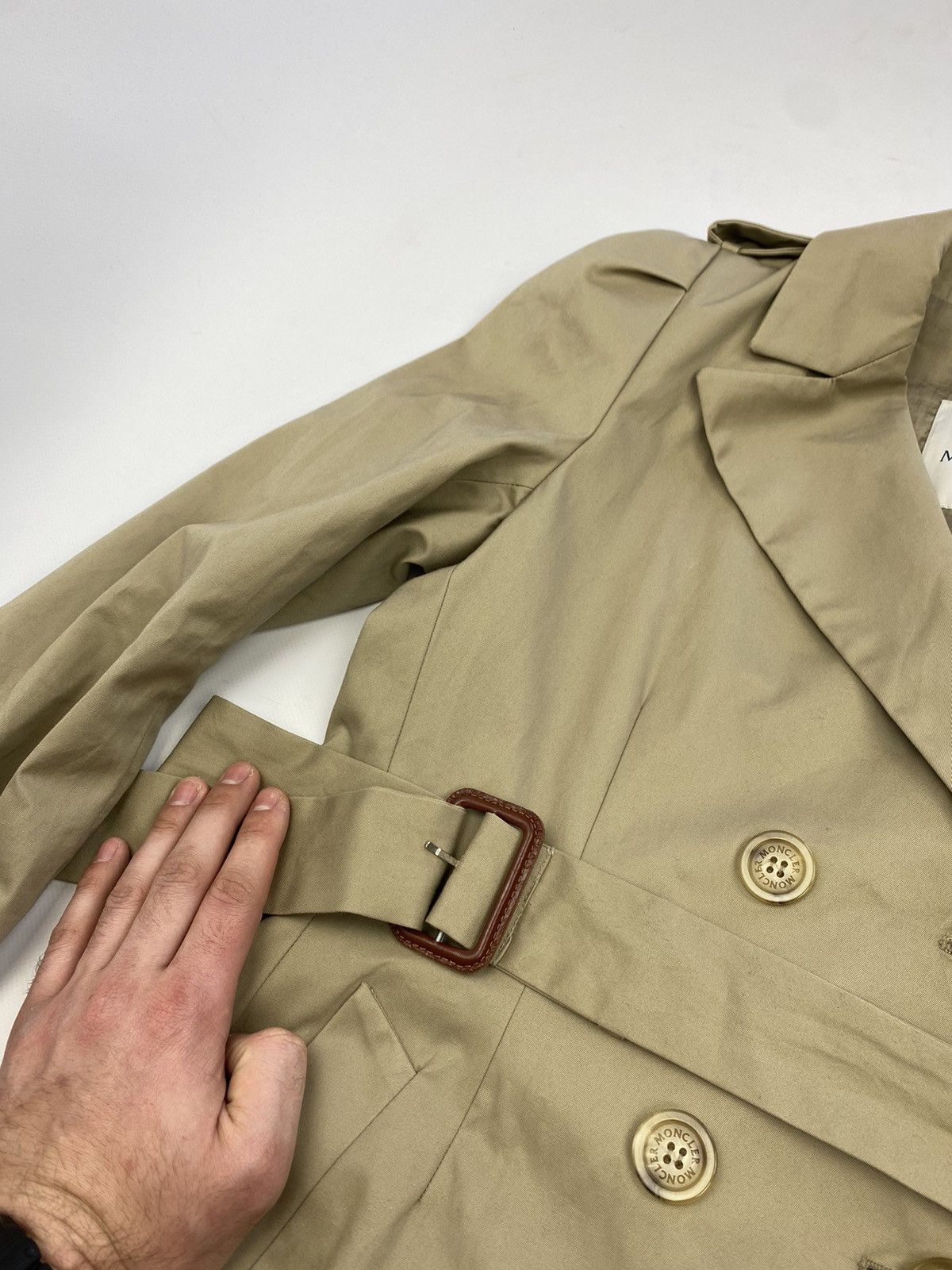 Moncler Moncler Malingre Double-Breasted Trench Coat Size M / US 6-8 / IT 42-44 - 7 Thumbnail