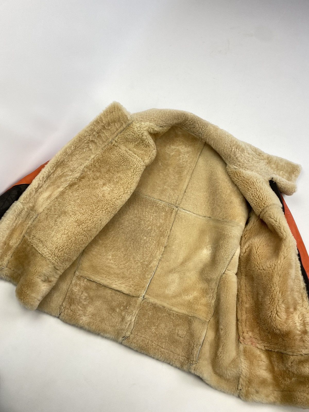 Other VTG Real Patchwork Shearling Leather Aviator Bomber Jacket Size US M / EU 48-50 / 2 - 5 Thumbnail
