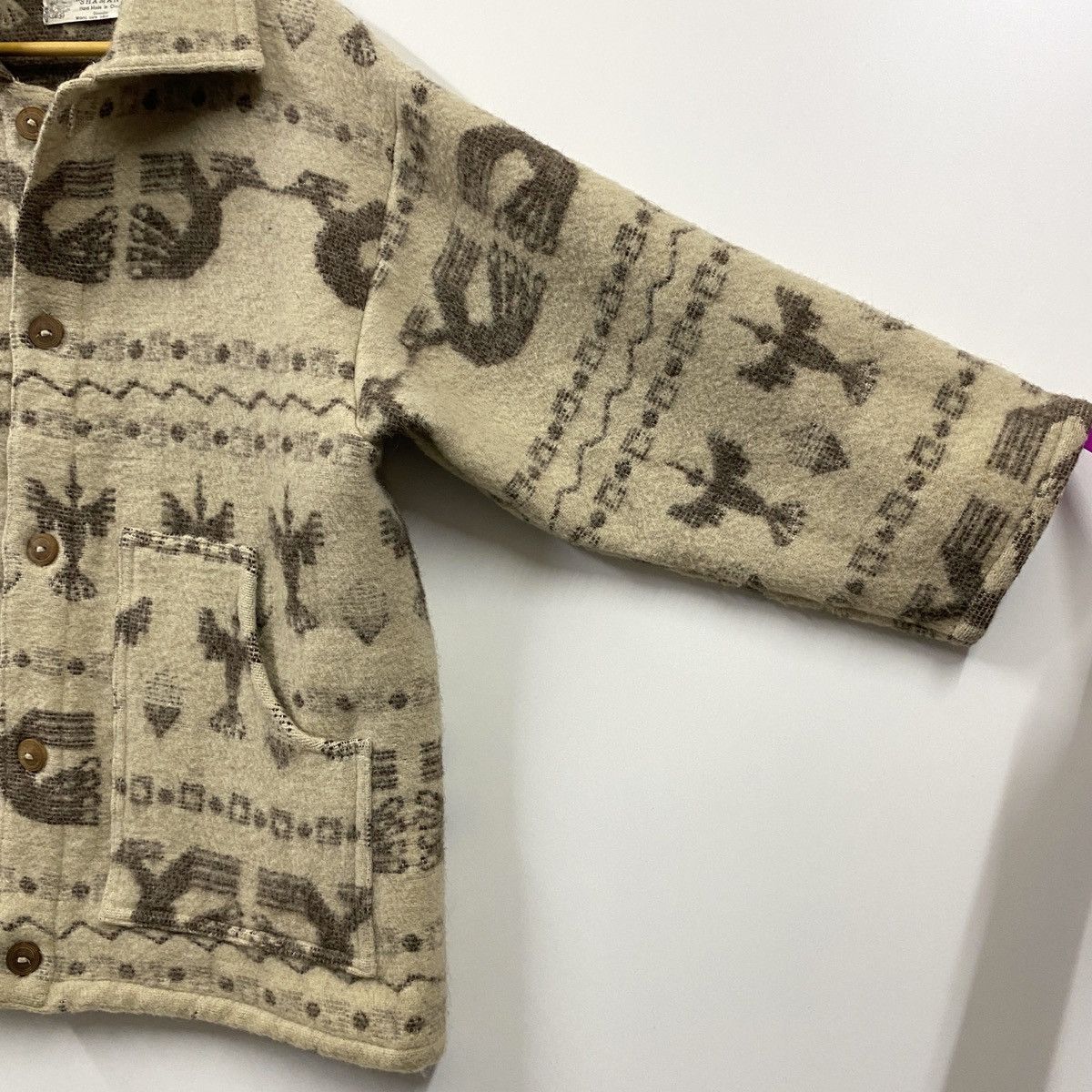 Native × Western Mountaineering Vintage SHAMAN Ecuador Wool Coat Native Southwestern Heavy Size US M / EU 48-50 / 2 - 6 Thumbnail