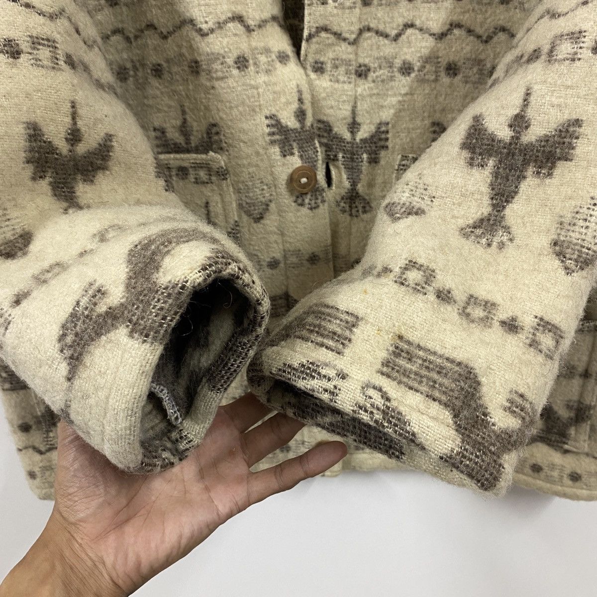 Native × Western Mountaineering Vintage SHAMAN Ecuador Wool Coat Native Southwestern Heavy Size US M / EU 48-50 / 2 - 8 Thumbnail