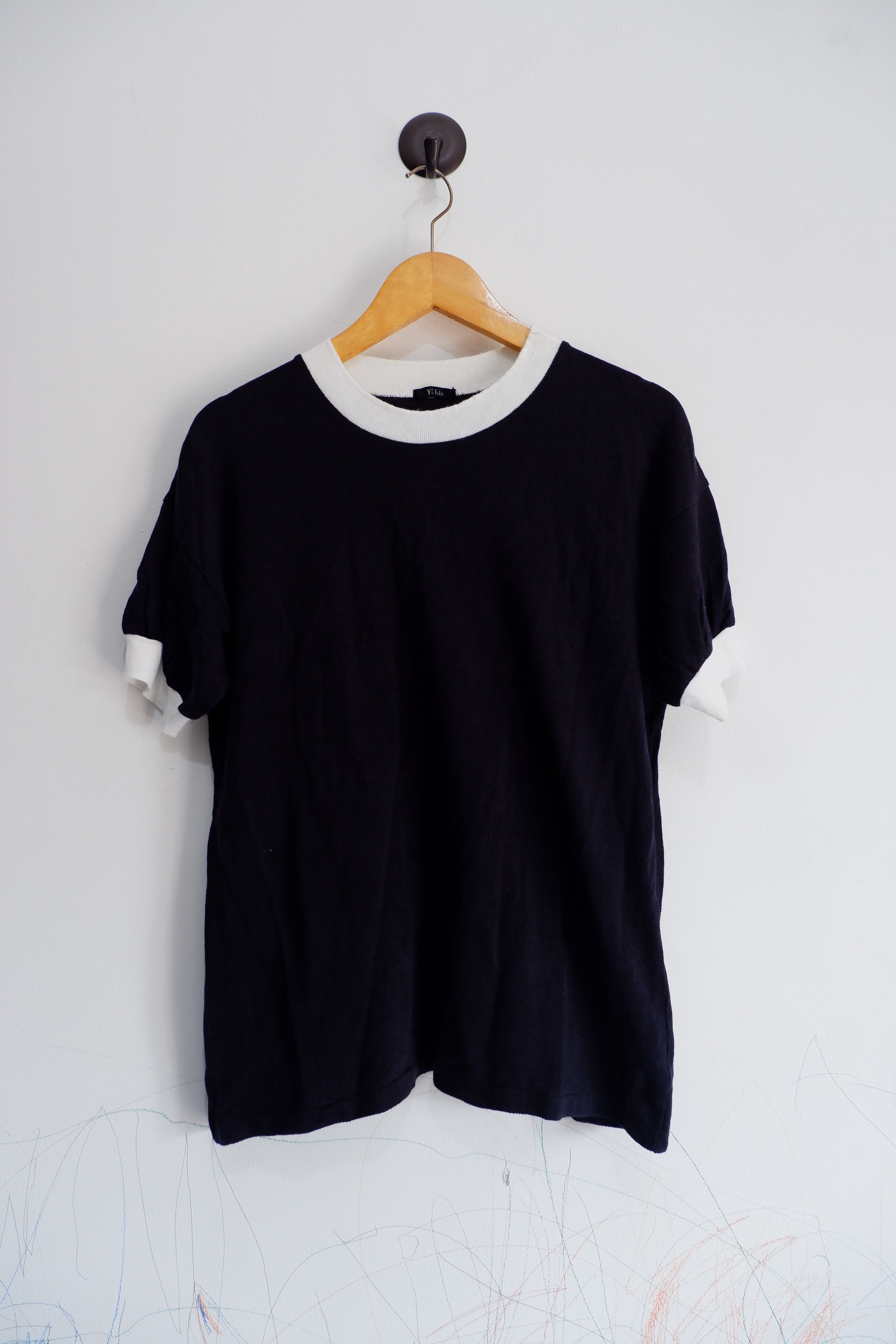 Yohji Yamamoto VIntage Y's Bis Ringer Knit T shirt Size US M / EU 48-50 / 2 - 1 Thumbnail