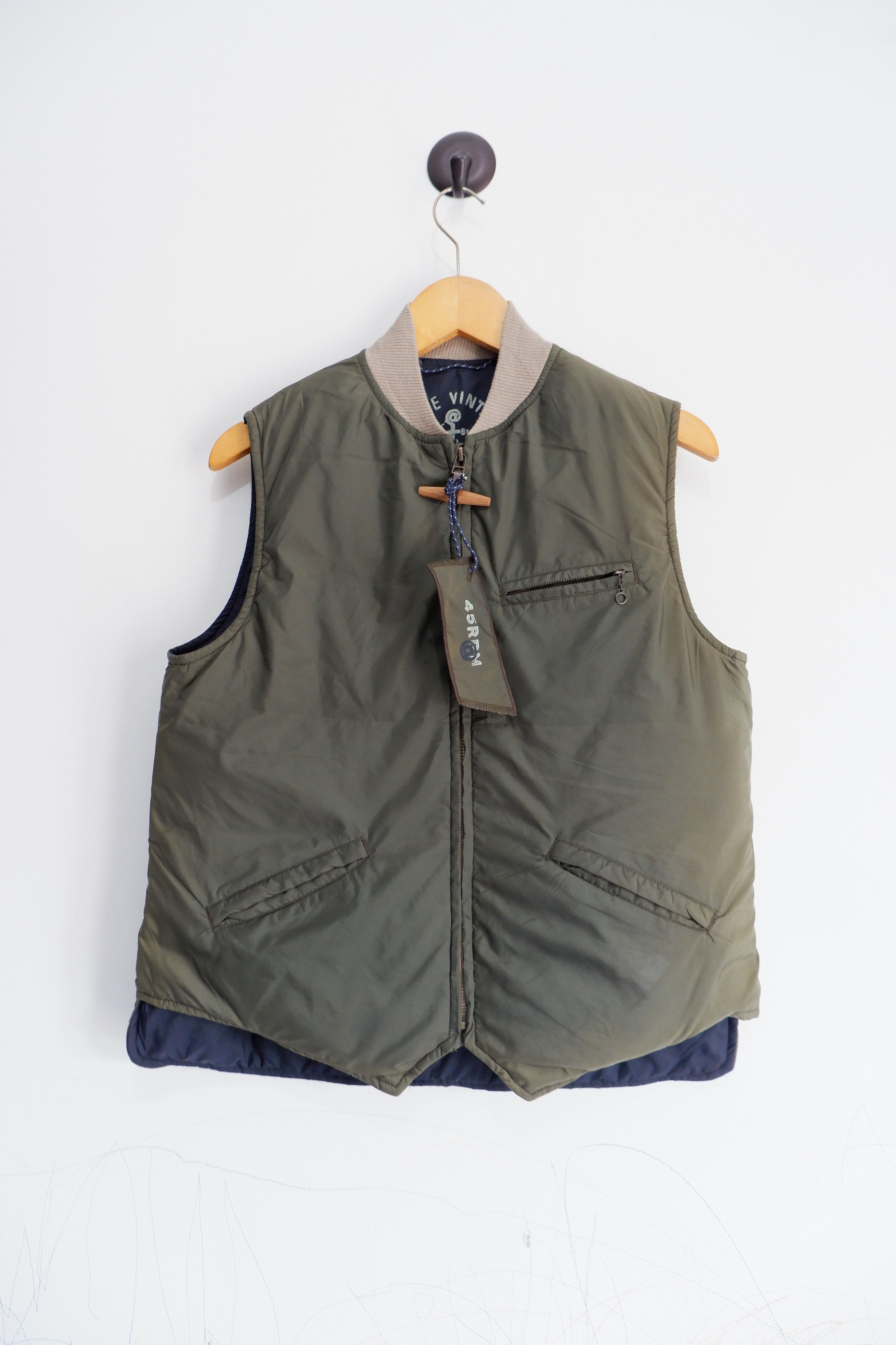 45rpm Marine Vintage 45Rpm Quilted Puffer Vest Size US M / EU 48-50 / 2 - 1 Thumbnail