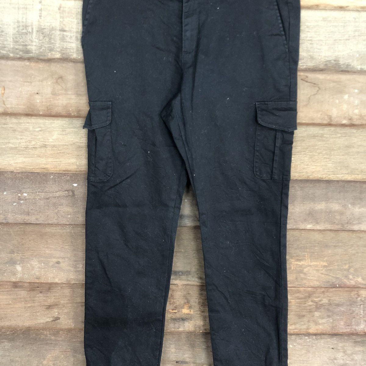 Japanese Brand Japan Black Multipocket Tactical Cargo Pants #0561 Size US 29 - 4 Thumbnail