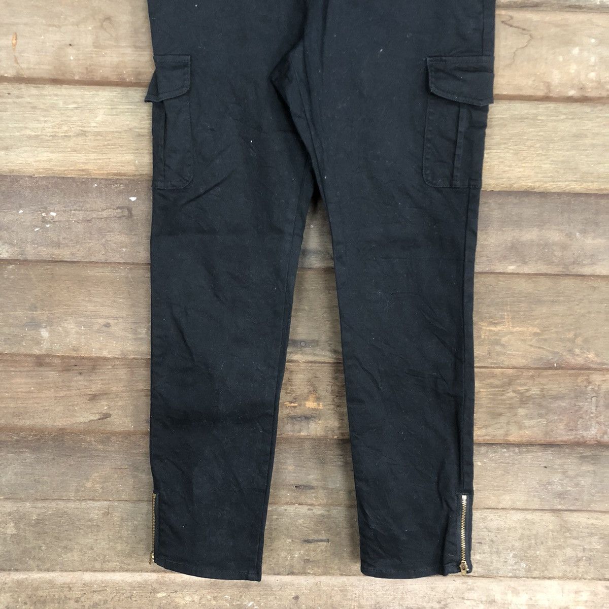 Japanese Brand Japan Black Multipocket Tactical Cargo Pants #0561 Size US 29 - 3 Thumbnail