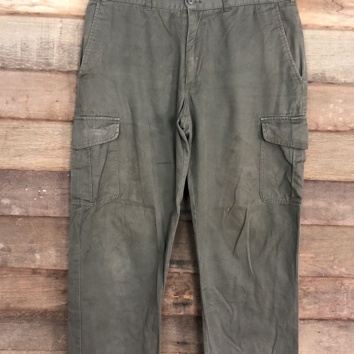 Japanese Brand Japan Brand Green BAGGY Cargo Pants #0557 Size US 32 / EU 48 - 4 Thumbnail