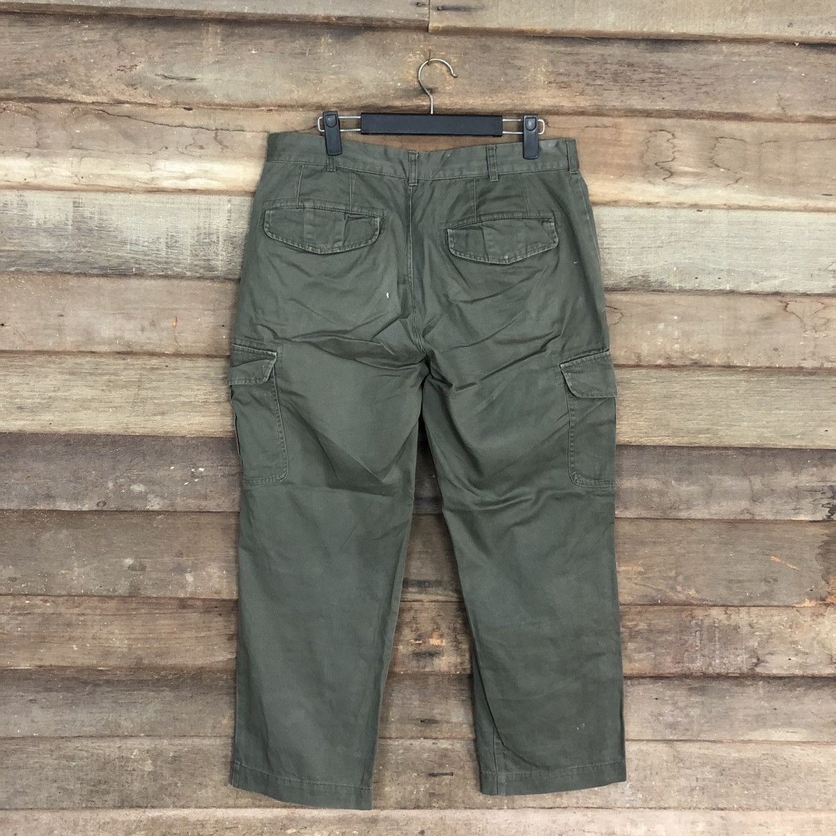 Japanese Brand Japan Brand Green BAGGY Cargo Pants #0557 Size US 32 / EU 48 - 8 Thumbnail
