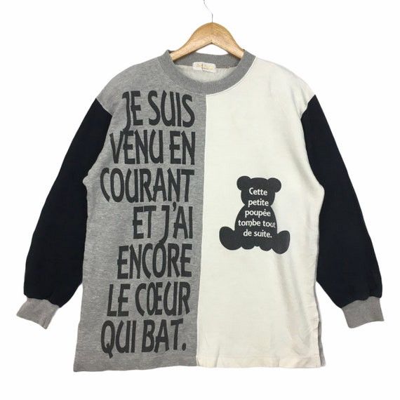 Vtg HARLE QUIN Bear Cartoon Crewneck Sweatshirt Pullover