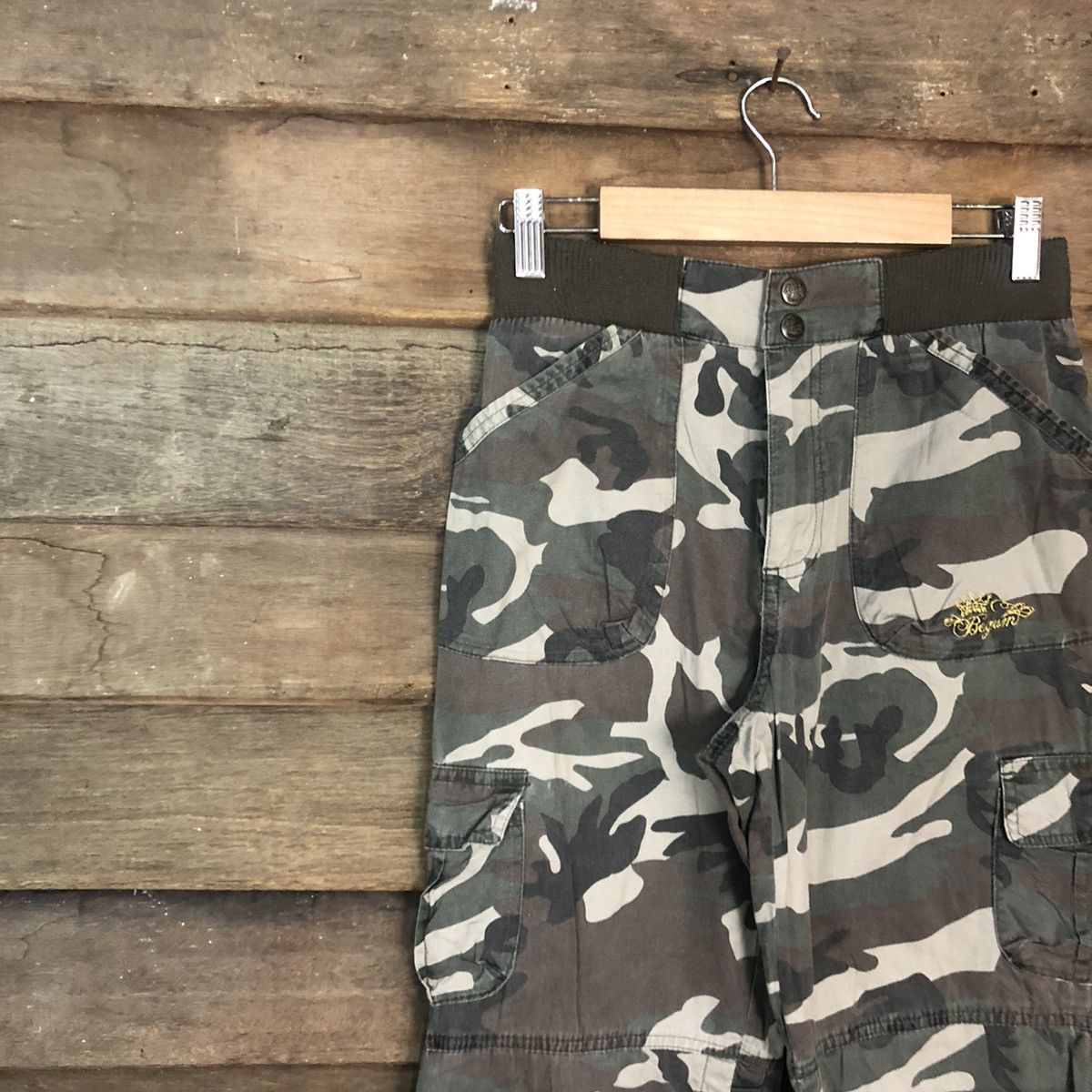 Japanese Brand Besum Green Multipocket Camo Cargo Pants #0554 Size US 26 / EU 42 - 6 Thumbnail