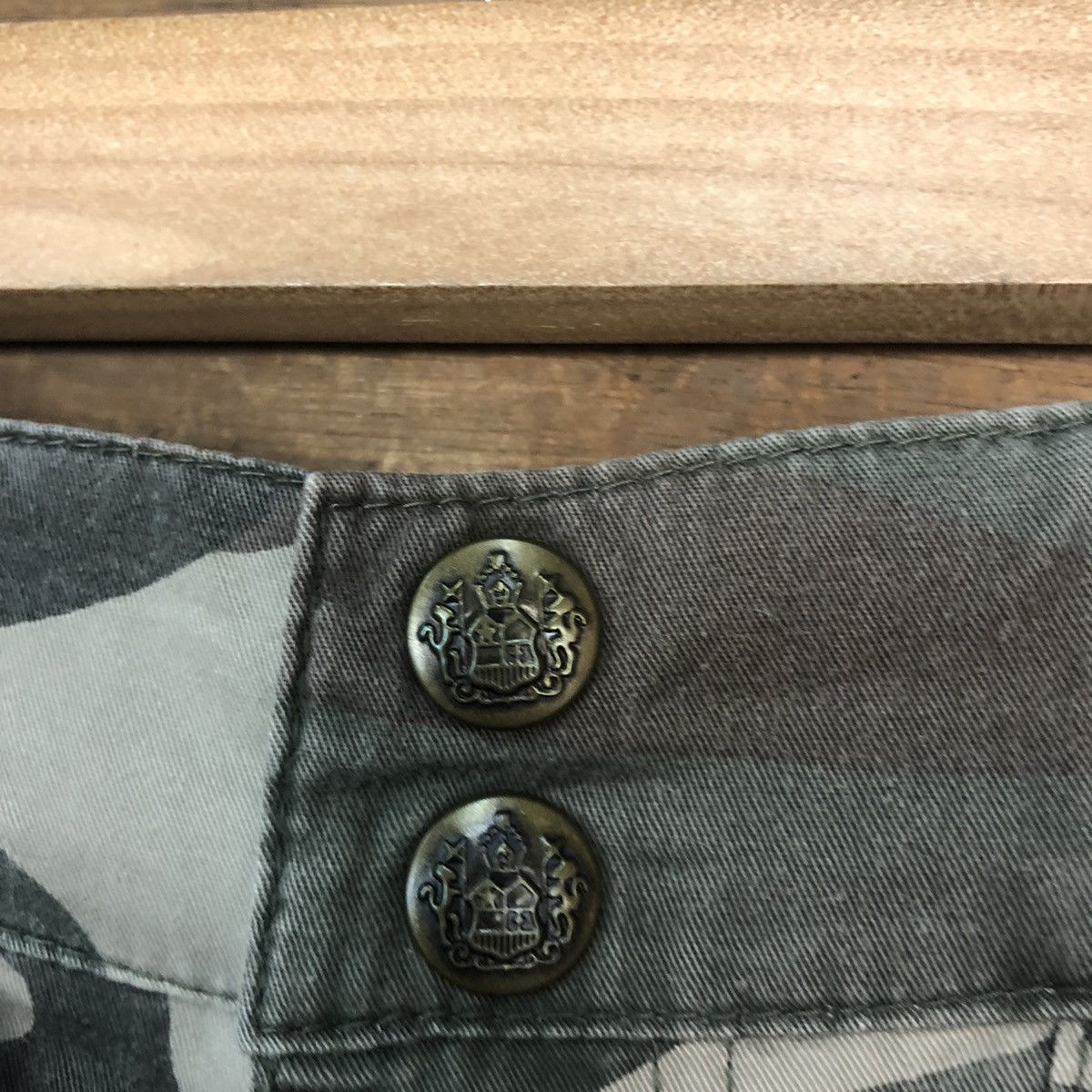 Japanese Brand Besum Green Multipocket Camo Cargo Pants #0554 Size US 26 / EU 42 - 7 Thumbnail